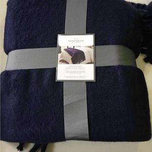 Faux Mohair Bed Throw Navy - Threshold™